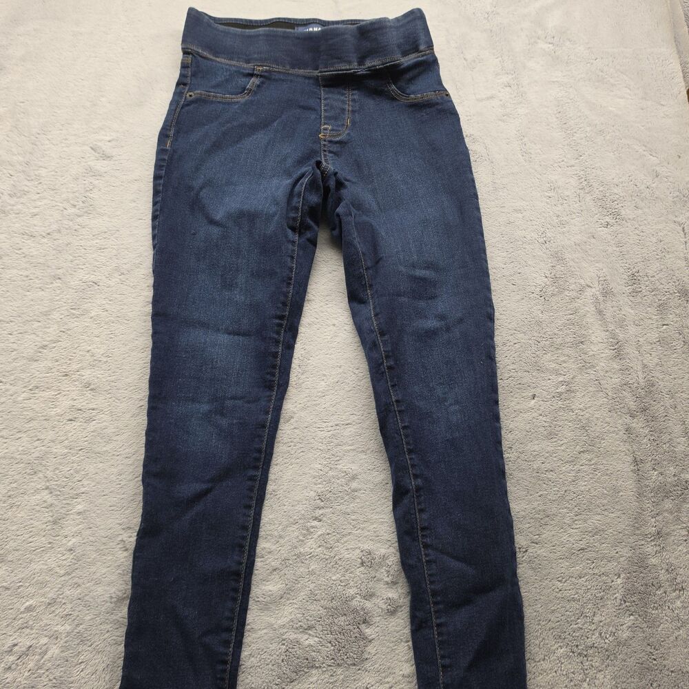 Old Navy Rockstar Jeggings Women's Size 2 Long Blue Denim Pull On Skinny Jeans